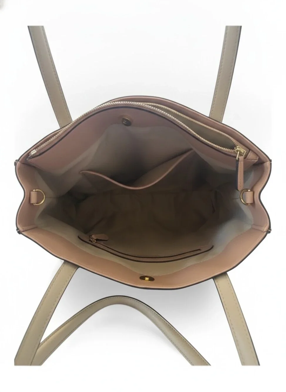 Nine West Taupe Faux Leather Tote Bag
